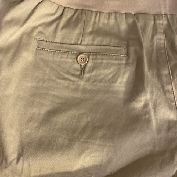 NEW planet motherhood maternity large satin Bermuda- khaki shorts - Picture 6 of 11